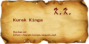 Kurek Kinga névjegykártya