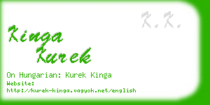 kinga kurek business card